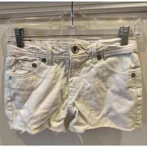 Justice Girls White Jean Shorts Size 14S